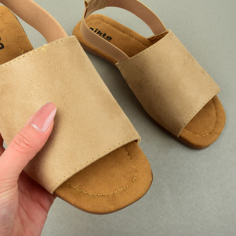 صندل زنانه نیکتا مدل بند کشی جیر 4152