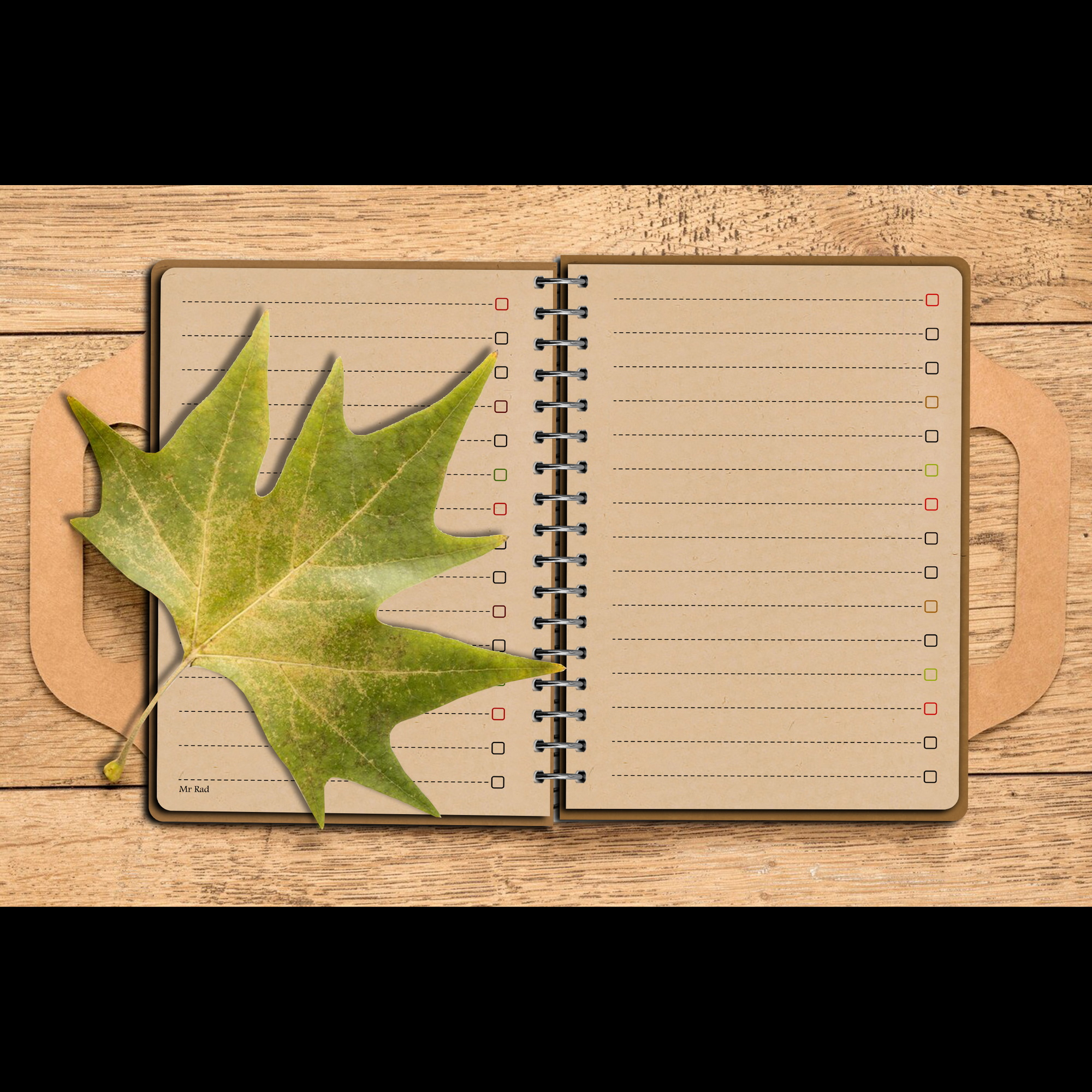دفترچه یادداشت مستر راد مدل to do list طرح کرافت کد fiory 1901