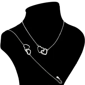 نیم ست نقره زنانه بهارگالری مدل Heart In Heart 