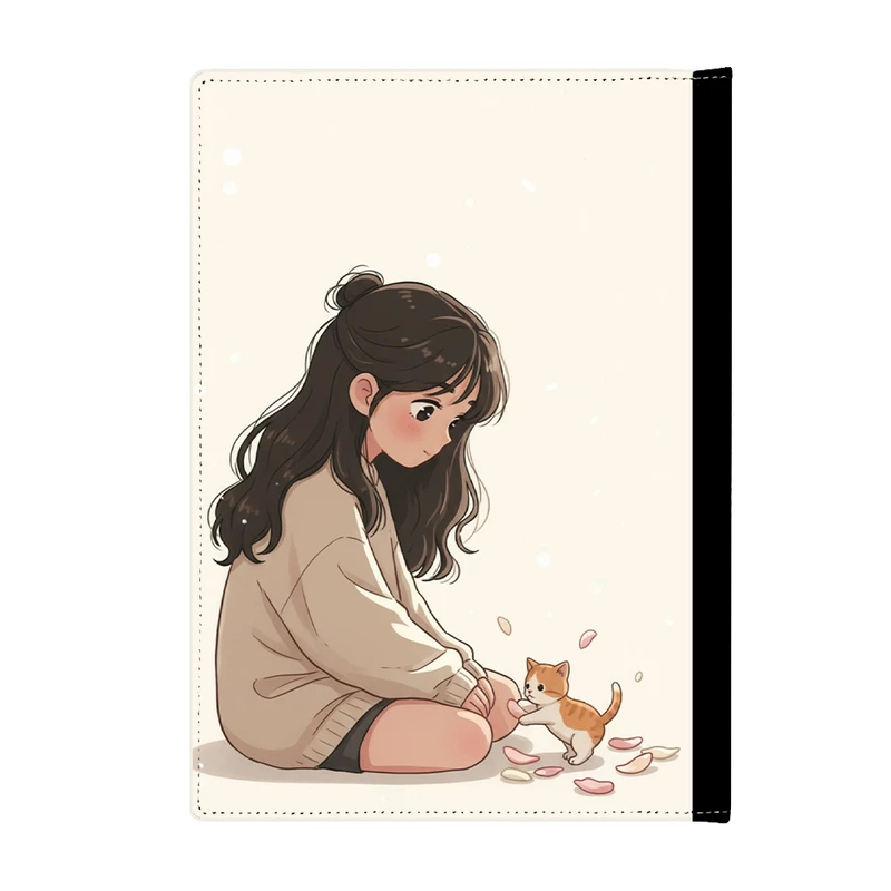 کلاسور پاد آفرین مدل دخترک و گربه کوچولوی ناز کد 1217