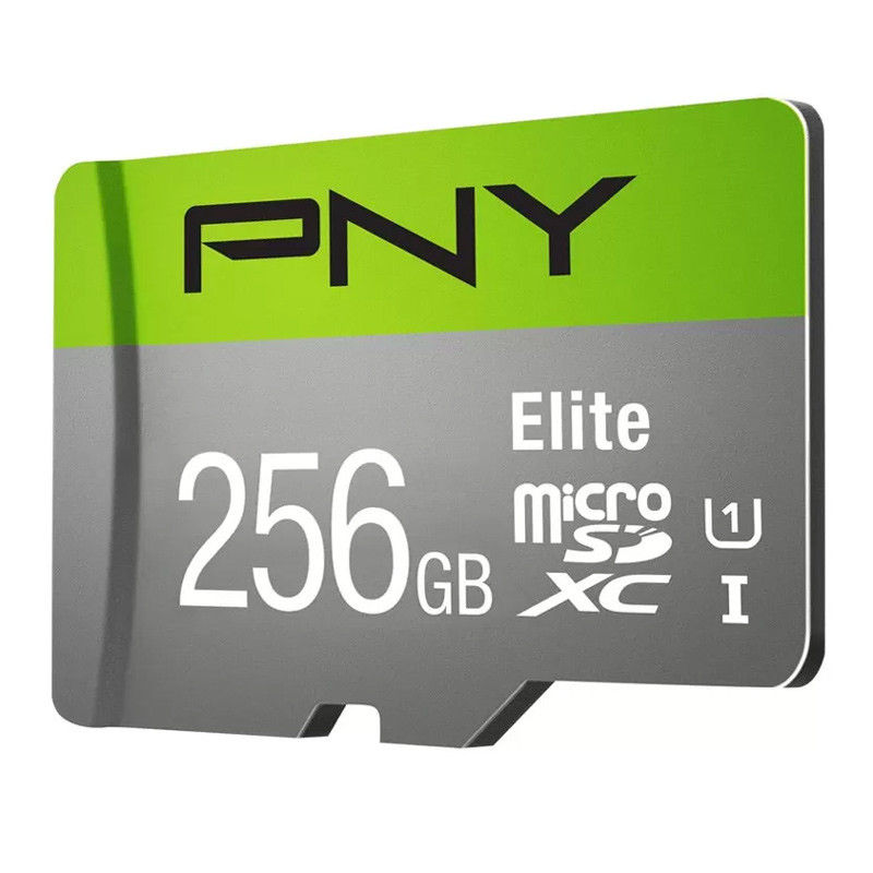 کارت حافظه microSDXC پی ان وای مدل پی ان وای مدل PNY Elite A1 V10 U1 C10 سرعت 100MBs ظرفیت 256 گیگابایت به همراه آداپتور SD