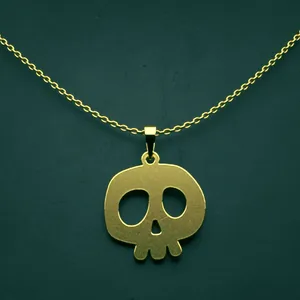 گردنبند طلا 18 عیار زنانه مدوپد مدل جمجمه کد K2-1-1059