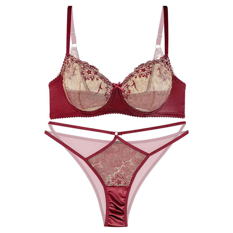 ست شورت و سوتین زنانه نوشه پوش کد 01-870 مدل توری فنردار فانتزی