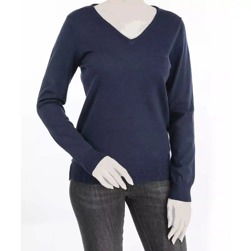 پلیور زنانه جوتی جینز مدل یقه هفت کد 1221129 رنگ سرمه‌ای