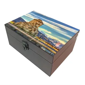 جعبه هدیه چوبی مدل J015 طرح آرامگاه کوروش کبیر