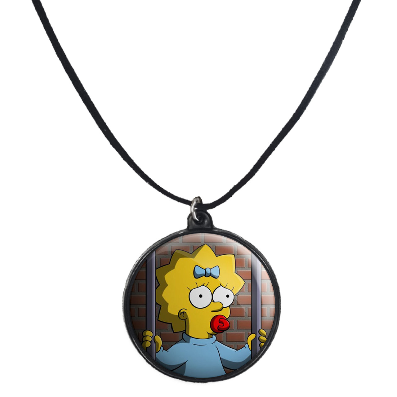 گردنبند پرمانه طرح سیمپسون ها کد pmb.21205 مدل دو طرفه