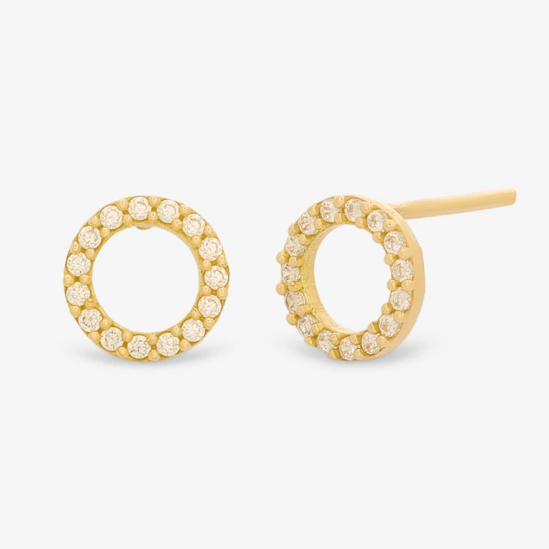 گوشواره میخی طلا 18 عیار زنانه وی وی گلد گالری مدل MK457