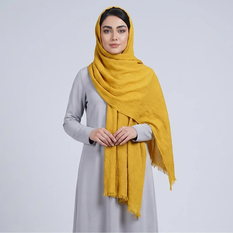 شال زنانه مدل پلیسه ریز کد FA