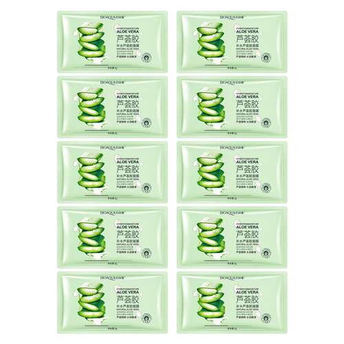 ماسک صورت بایو آکوا مدل Aloe Vera وزن 2 گرم بسته 10 عددی