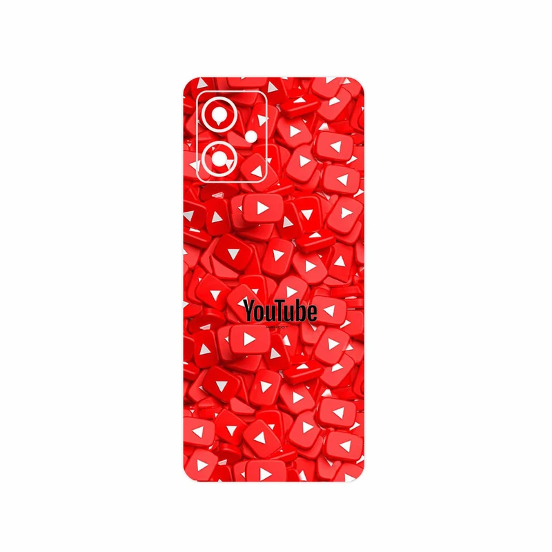 برچسب پوششی ماهوت مدل Youtube مناسب برای گوشی موبایل موتورولا Moto G54