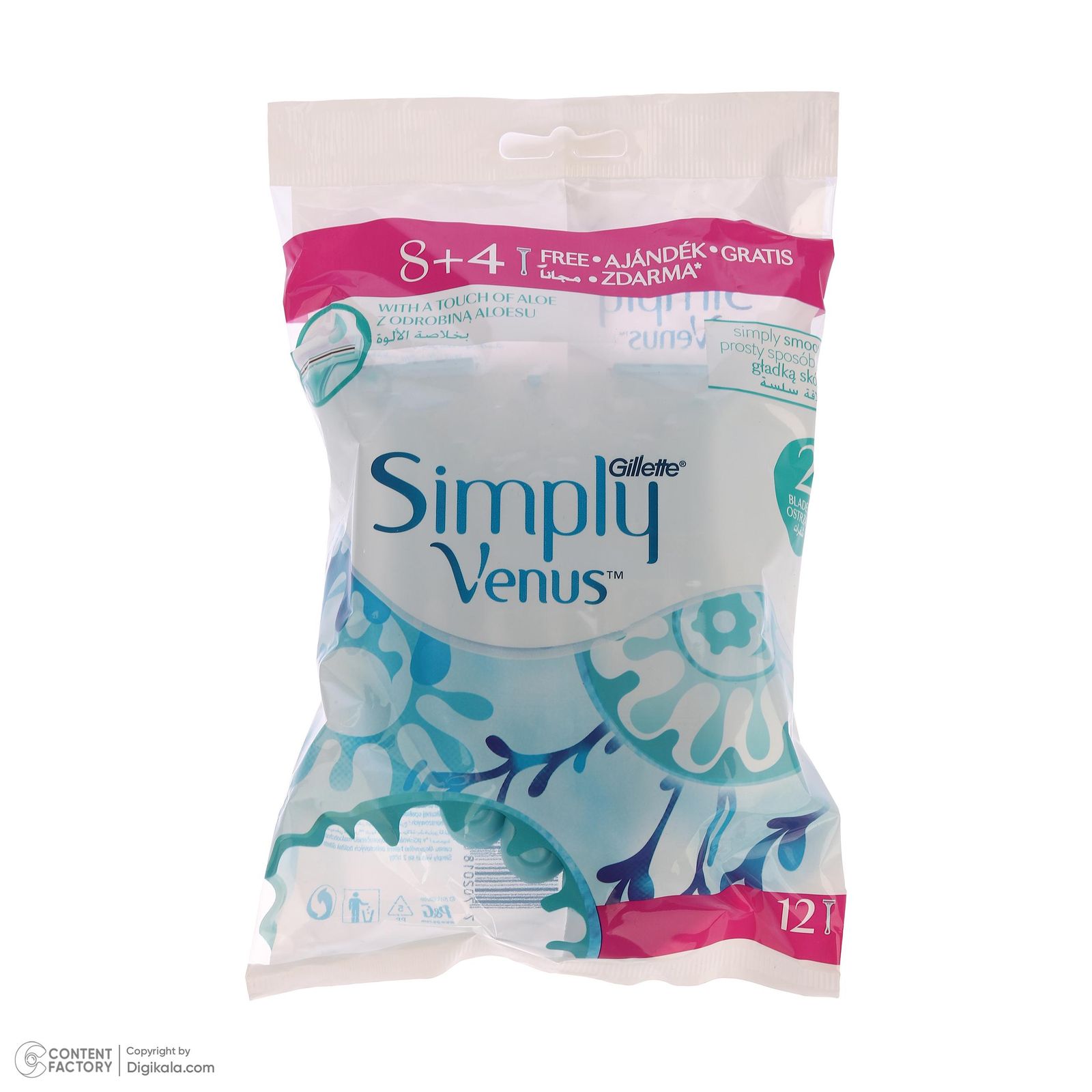 خودتراش ژیلت مدل Simply Venus بسته 12 عددی -  - 8