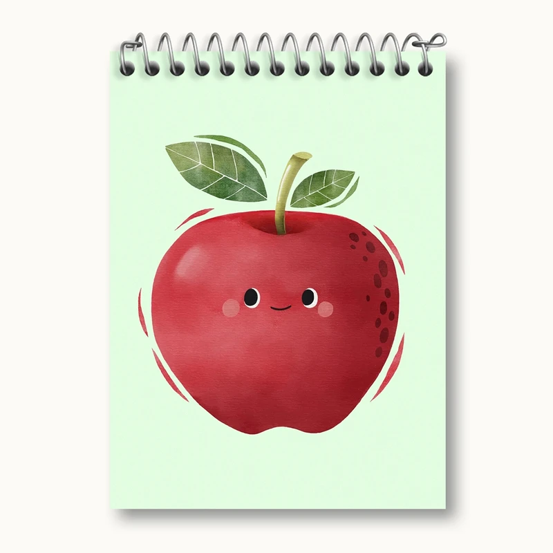 دفتر یادداشت 50 برگ خندالو مدل سیب کد 28408