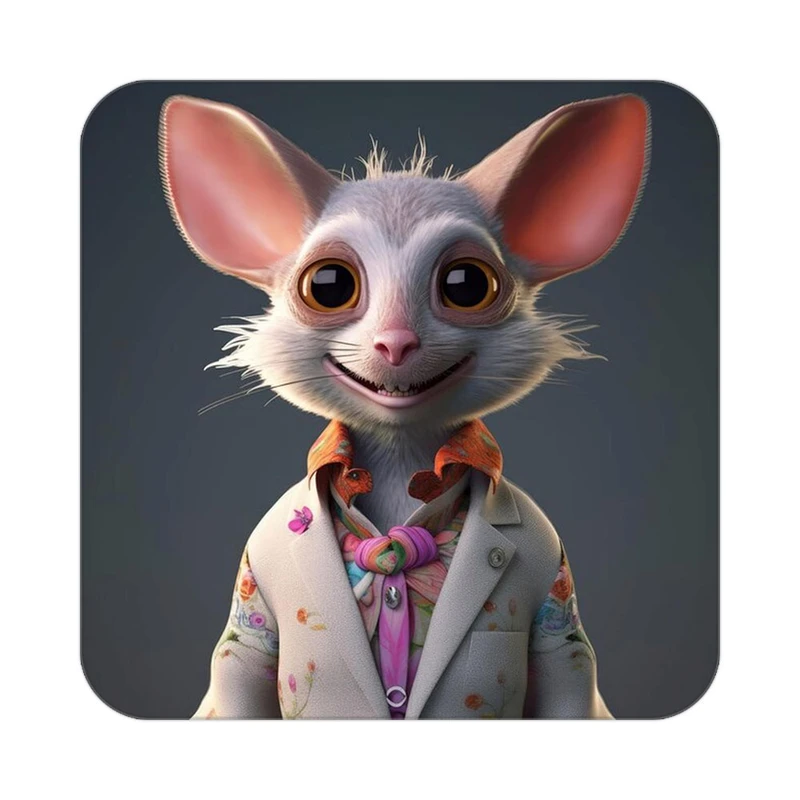 زیر لیوانی کاکتی طرح حیوانات کارتونی مدل mp27148