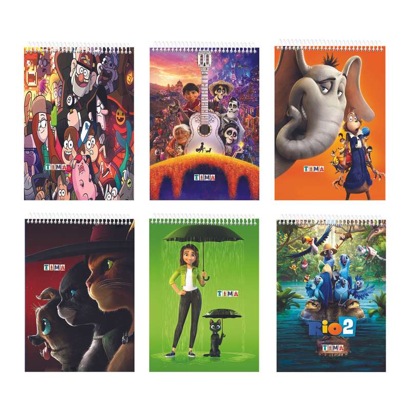 دفتر نقاشی 50 برگ تیما مدل GRAVITY مجموعه 6 عددی