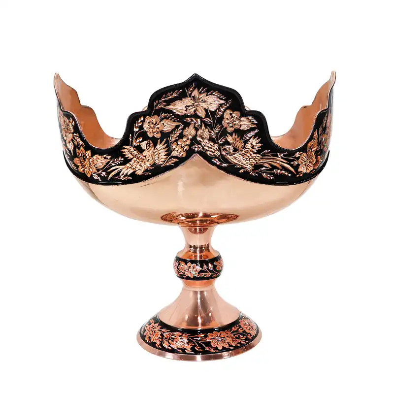 کشکول مسی مدل الماس تراش فخرا کد 3218half