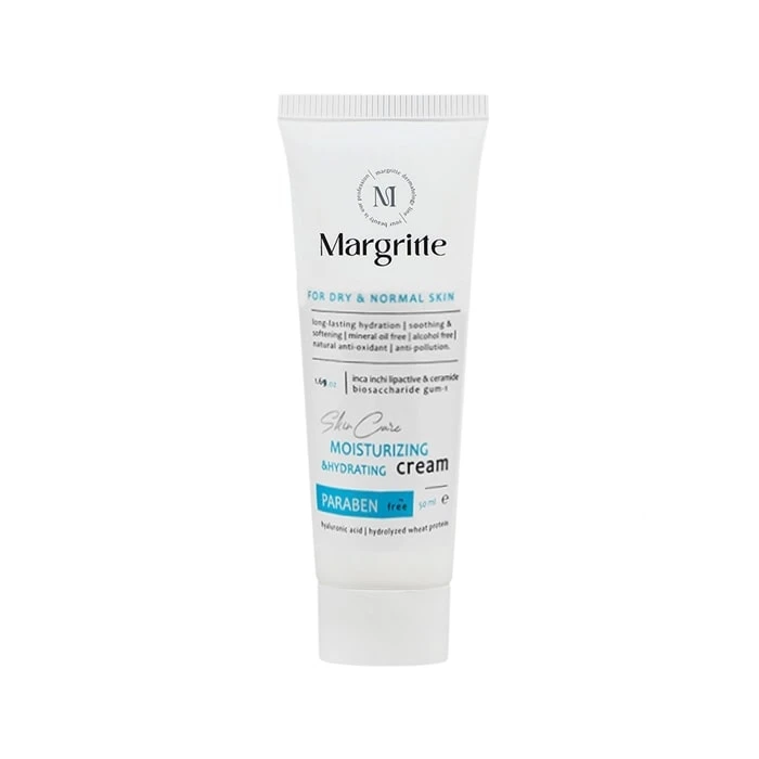 کرم آبرسان و مرطوب کننده مارگریت مدل hyaluronic acid مناسب برای پوست خشک و نرمال حجم 50 میلی لیتر