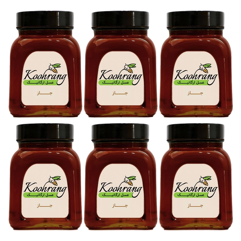 عسل جاز رویال کندو کوهرنگ - 900 گرم بسته 6 عددی