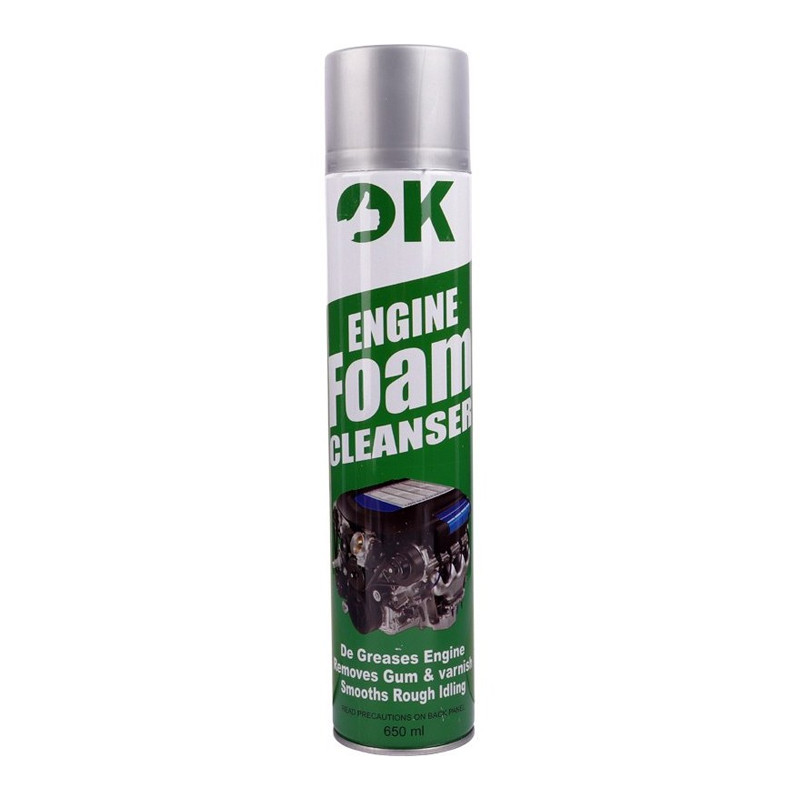 اسپری فوم تمیز کننده موتورخودرو اوکی مدل Foam Cleanser حجم 650 میلی لیتر