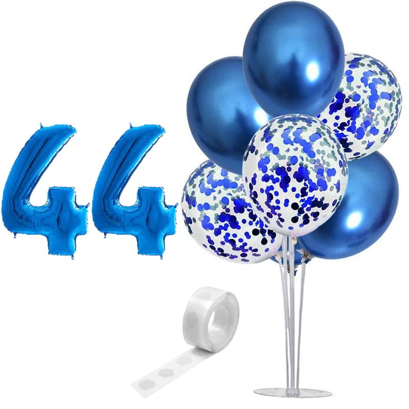 بادکنک آرایی مسترتم طرح کروم شیشه ای پولک دار کد 44 مجموعه 10 عددی