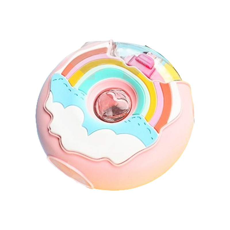 قمقمه کودک مدل نی دار طرح دونات گنجایش 330 میلی لیتر