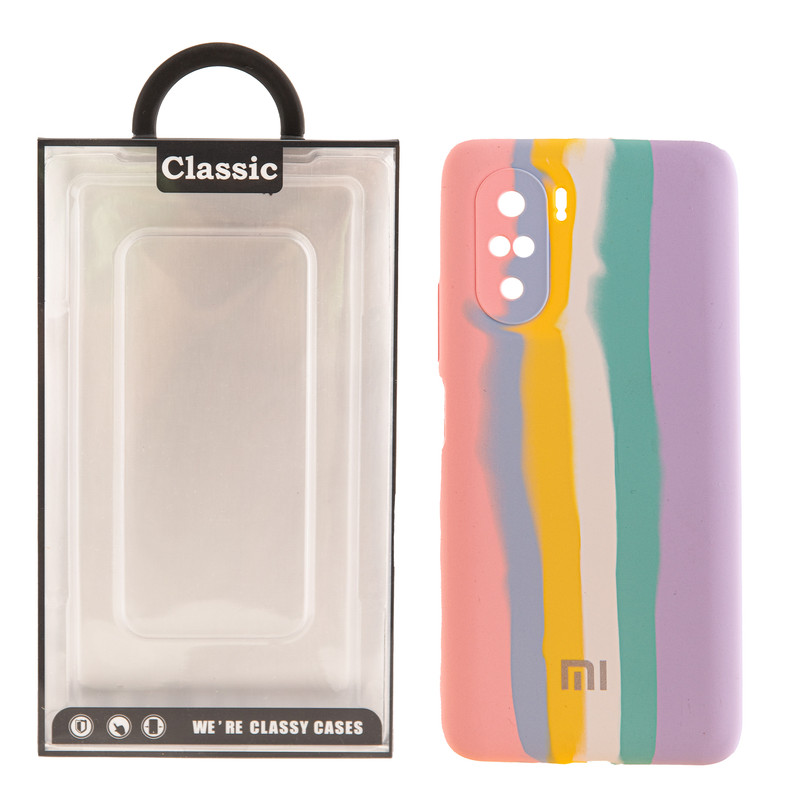 کاور کلاسیک طرح سیلیکونی رنگین کمانی مناسب برای گوشی موبایل شیائومی Poco F3 / MI 11i
