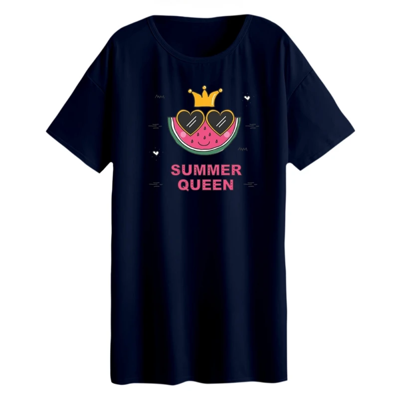 تی شرت لانگ زنانه مدل هندوانه یلدایی کد 62