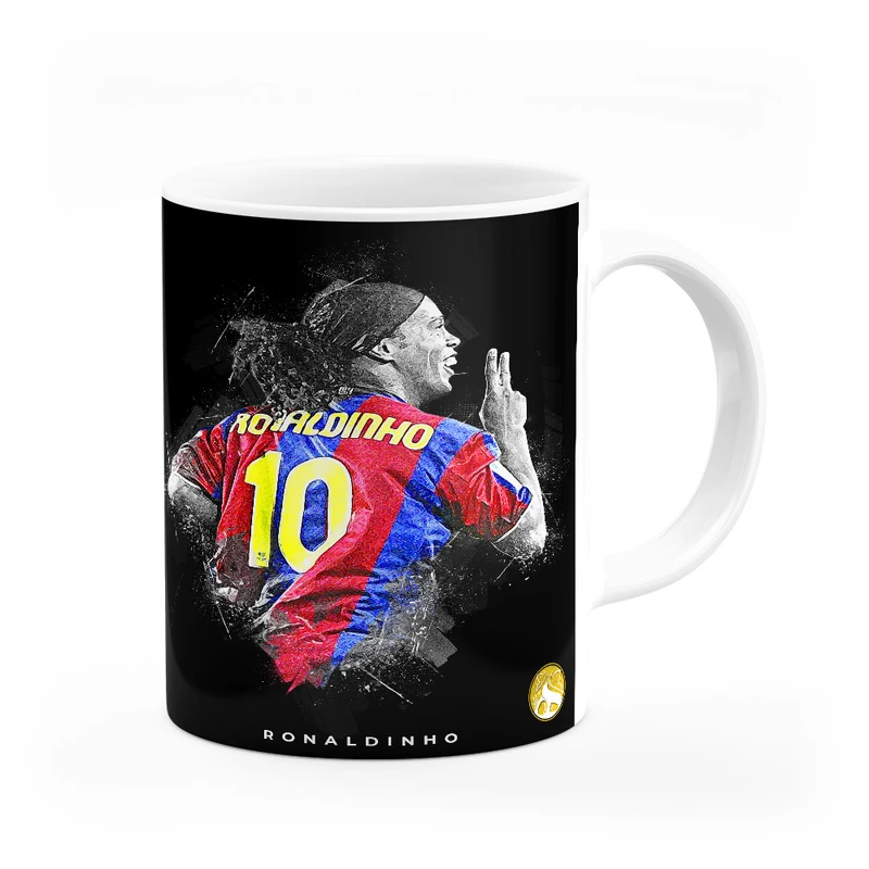 ماگ هومرو طرح تیم باشگاه فوتبال بارسلونا رونالدینیو مدل MG4693