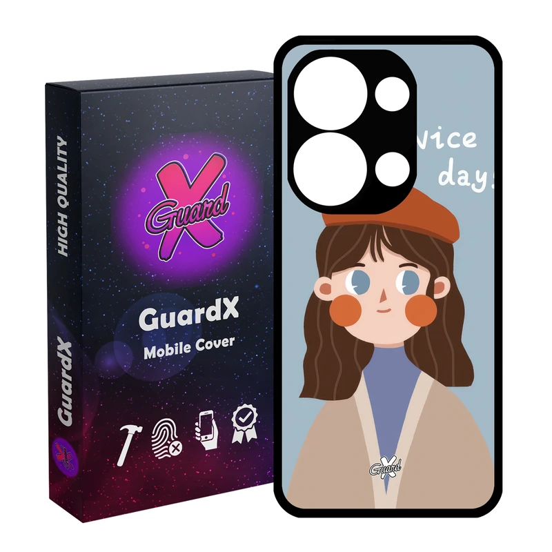 کاور گارد ایکس طرح دختر مدل Glass10628 مناسب برای گوشی موبایل شیائومی Redmi Note 13 Pro 4G / Poco M6 Pro 4G