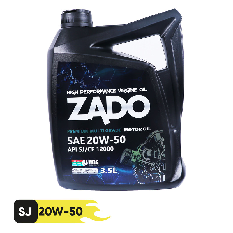 روغن موتور خودرو زادو مدل SAE 20W-50-SJ حجم 3.5 لیتر