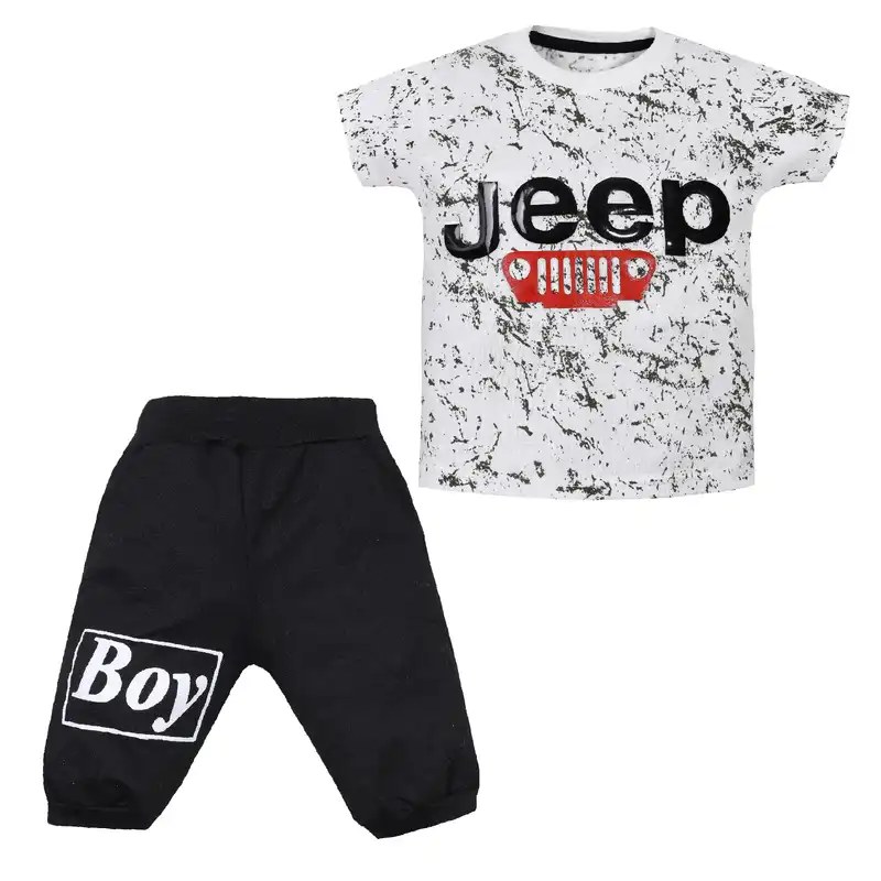 ست تی شرت و شلوارک پسرانه مدل 133