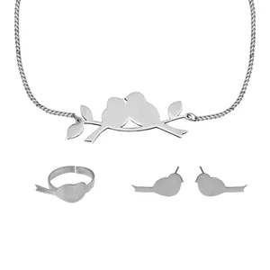 نیم ست نقره زنانه مدل NO02