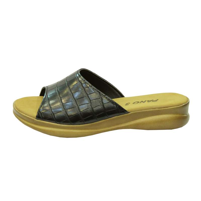 دمپایی زنانه پانو مدل سنگی کد 05 رنگ مشکی