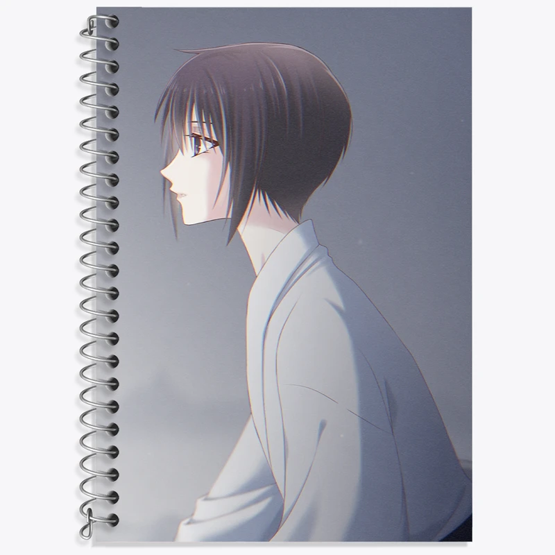 دفتر زبان 50 برگ خندالو مدل دو خط طرح آکیتو انیمه سبد میوه کد 33994