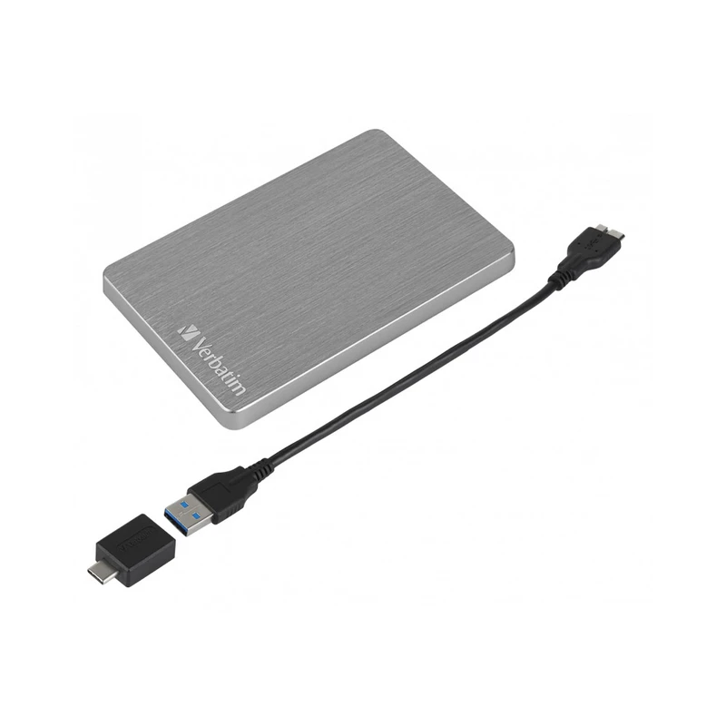 عکس شماره 3 : هارد اکسترنال ورباتیم مدل store n go alu slim ظرفیت دو ترابایت دارای رابط usb type-a 3.2