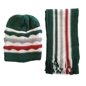 ست کلاه و شال گردن بافتنی بچگانه مدل G1SAB003