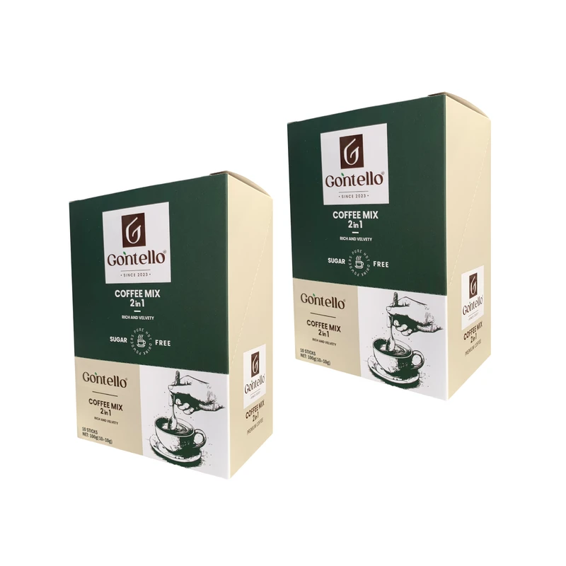 کافی میکس 2در1 بدون شکر گونتلو - 200 گرم بسته 2 عددی