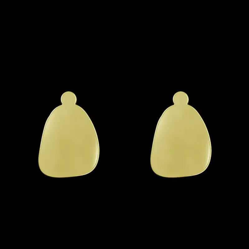 گوشواره طلا 18 عیار زنانه مدوپد مدل هندسی کد GA1-15064