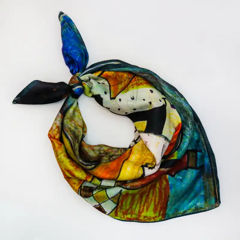 دستمال سر و گردن زنانه مدل موسیقی کد ۱۰۵