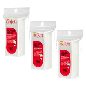 پد پاک کننده آرایش صورت ناژه مدل Double Press بسته 3 عددی