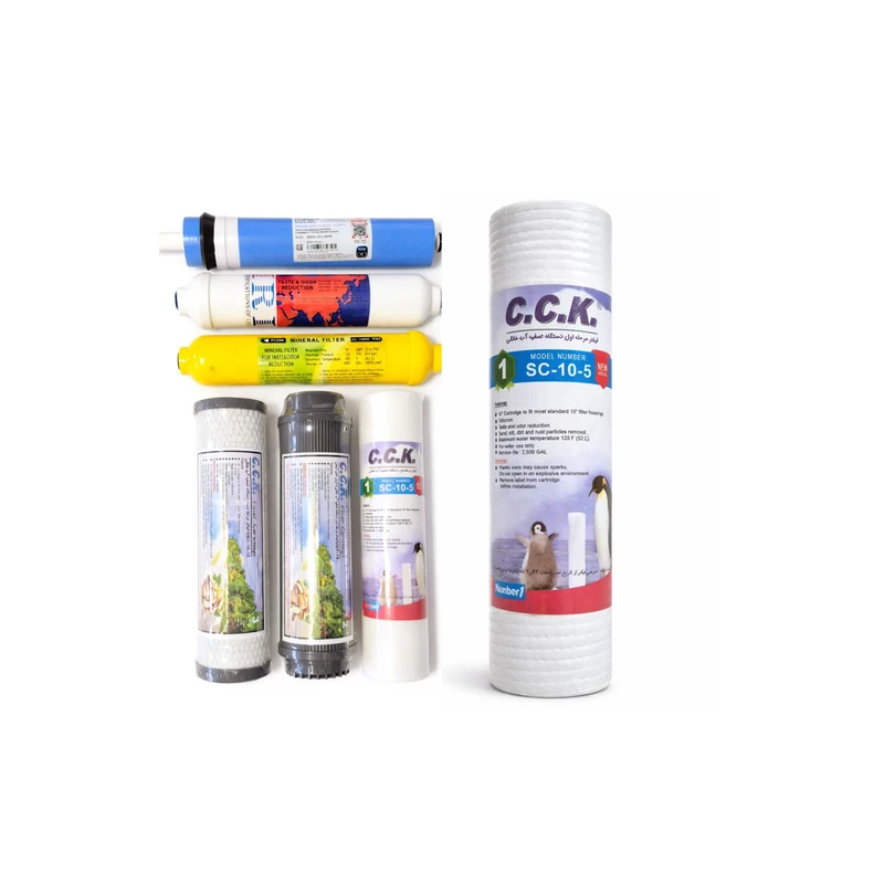 فیلتر دستگاه تصفیه آب خانگی سی سی کا مدل +PP مجموعه 7 عددی