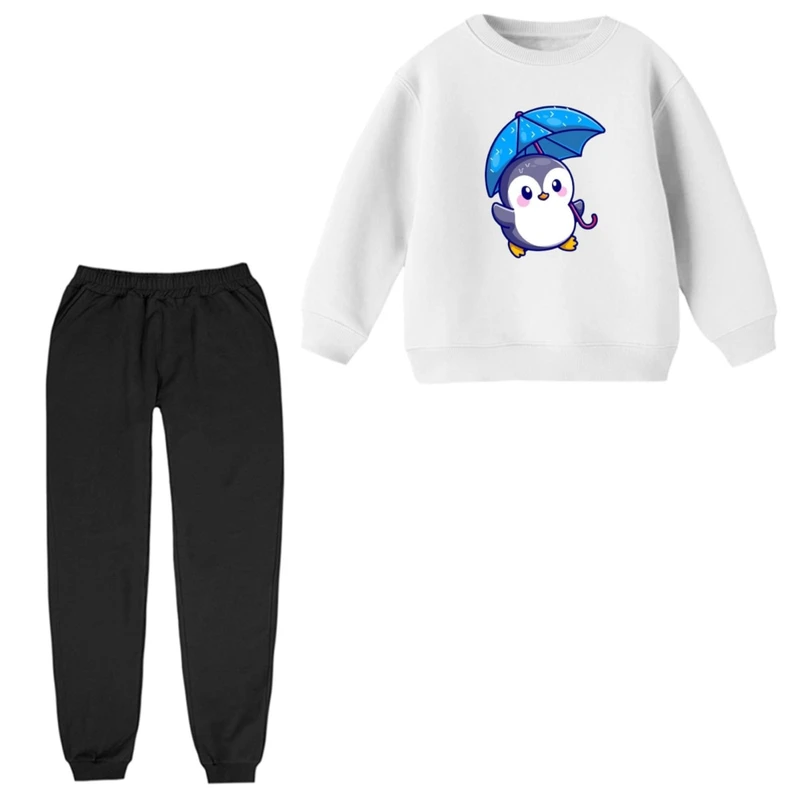 ست سویشرت و شلوار راحتی بچگانه مدل پنگوئن کد ۵  