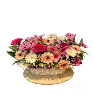 سبد گل ژربرا، لیلیوم طبیعی مدل ژربرا کد ۲۷۵