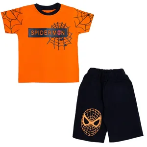 ست تی شرت و شلوارک پسرانه مدل spider-man کد SPI_125