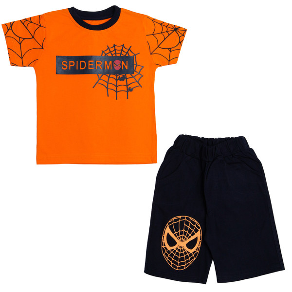 ست تی شرت و شلوارک پسرانه مدل spider-man کد SPI_125