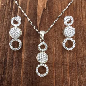 نیم ست نقره زنانه کد 2035