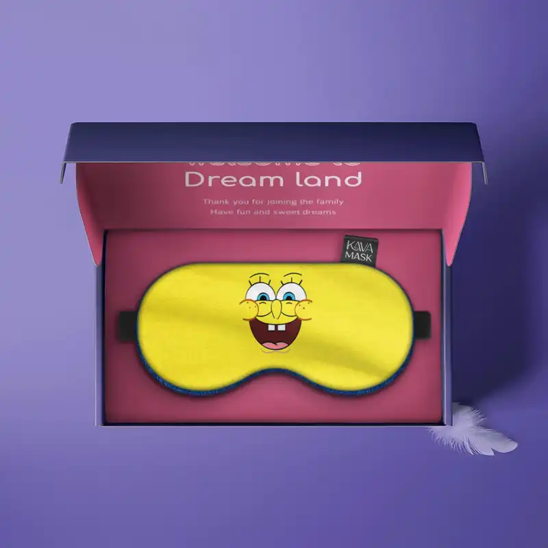 چشم بند خواب کاوا ماسک مدل باب اسفنجی BS8