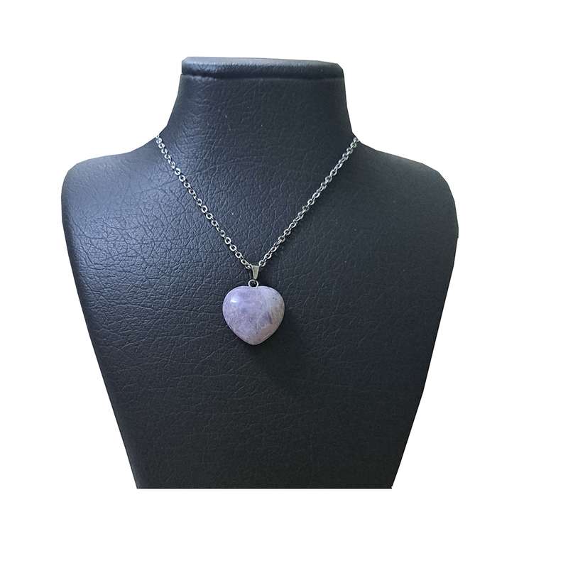 گردنبند دخترانه مدل قلب آمیتیست