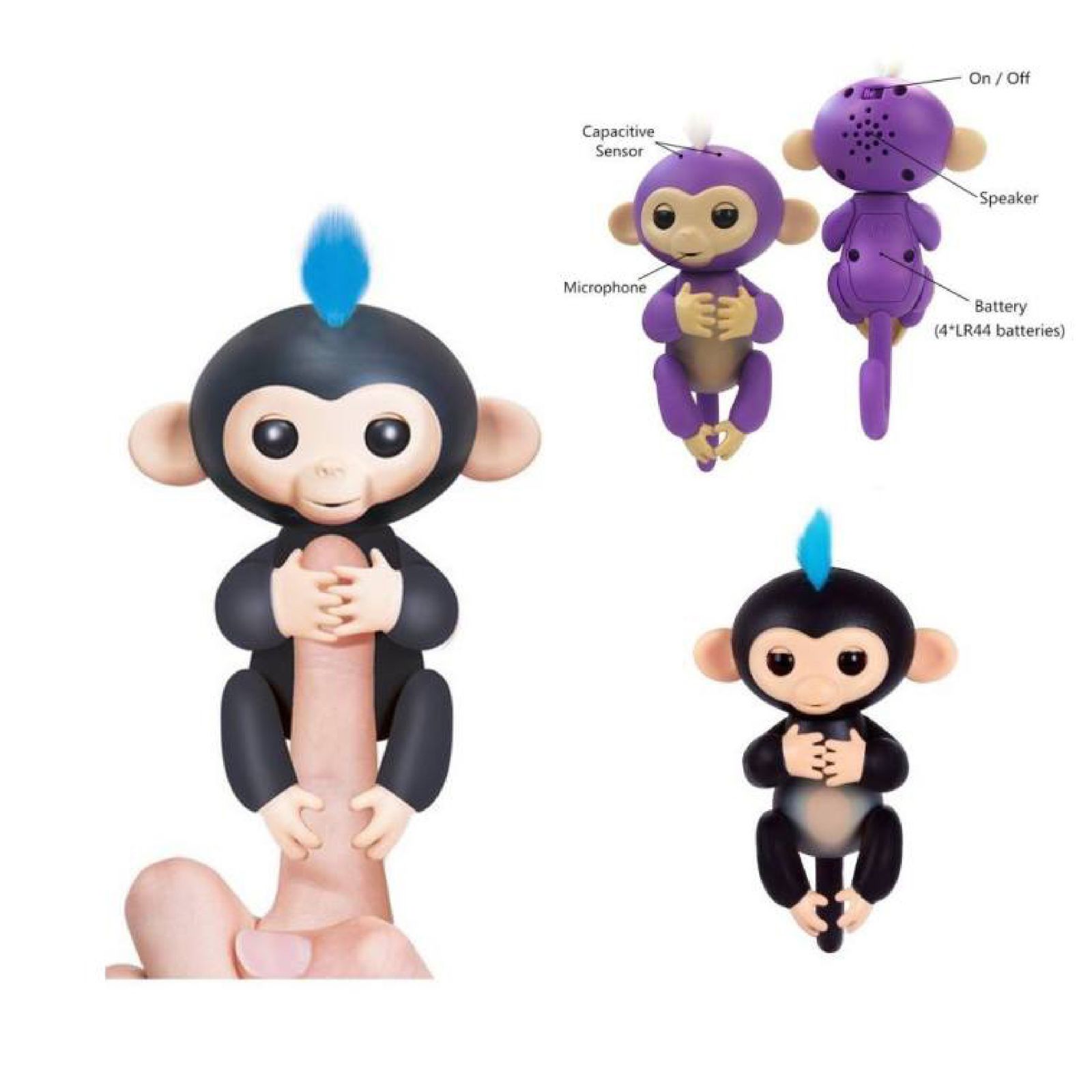 ربات اسباب بازی مدل میمون بند انگشتی baby monkey -  - 5