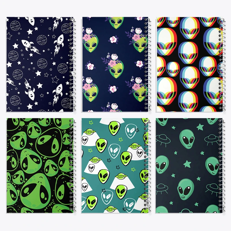 دفتر نقاشی 50 برگ خندالو طرح آدم فضایی کد 146 مجموعه 6 عددی