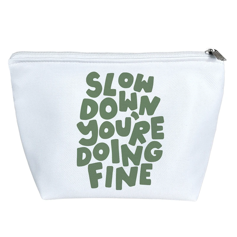 کیف لوازم آرایش دخترانه خندالو مدل Slow Down You're Doing Fine کد 8229